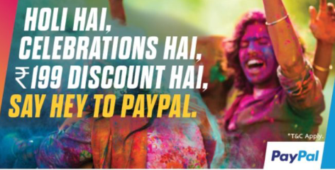 Paypal holi loot offer