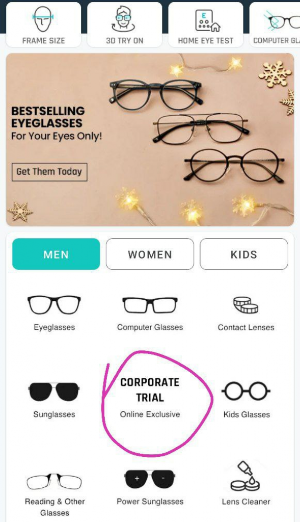 Get Free Eyeglasses From Lenskart | Corporate Trial Offer. - OfferZone